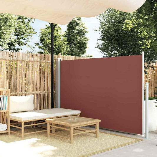 Auvent latéral extensible 140x300 cm marron