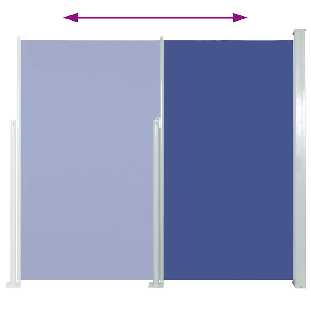 Ausziehbare Seitenmarkise 120x300 cm Blau