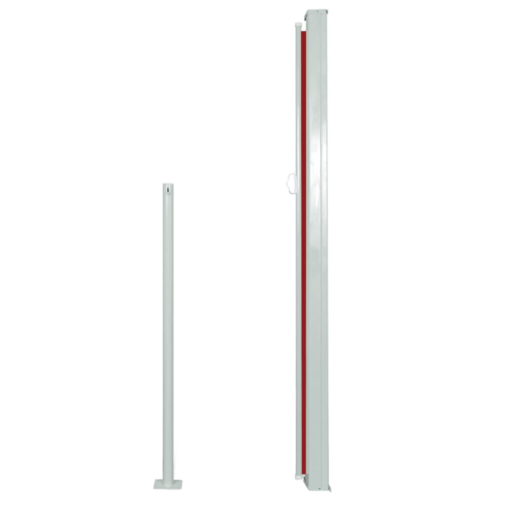 Extendable side awning 160x500 cm red