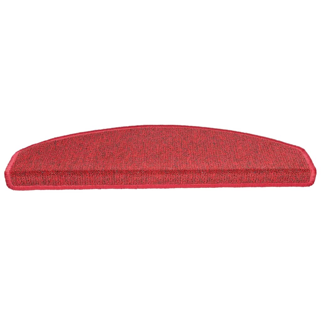 15 pcs. Stair mats Bordeaux red 65 x 24 x 4 cm