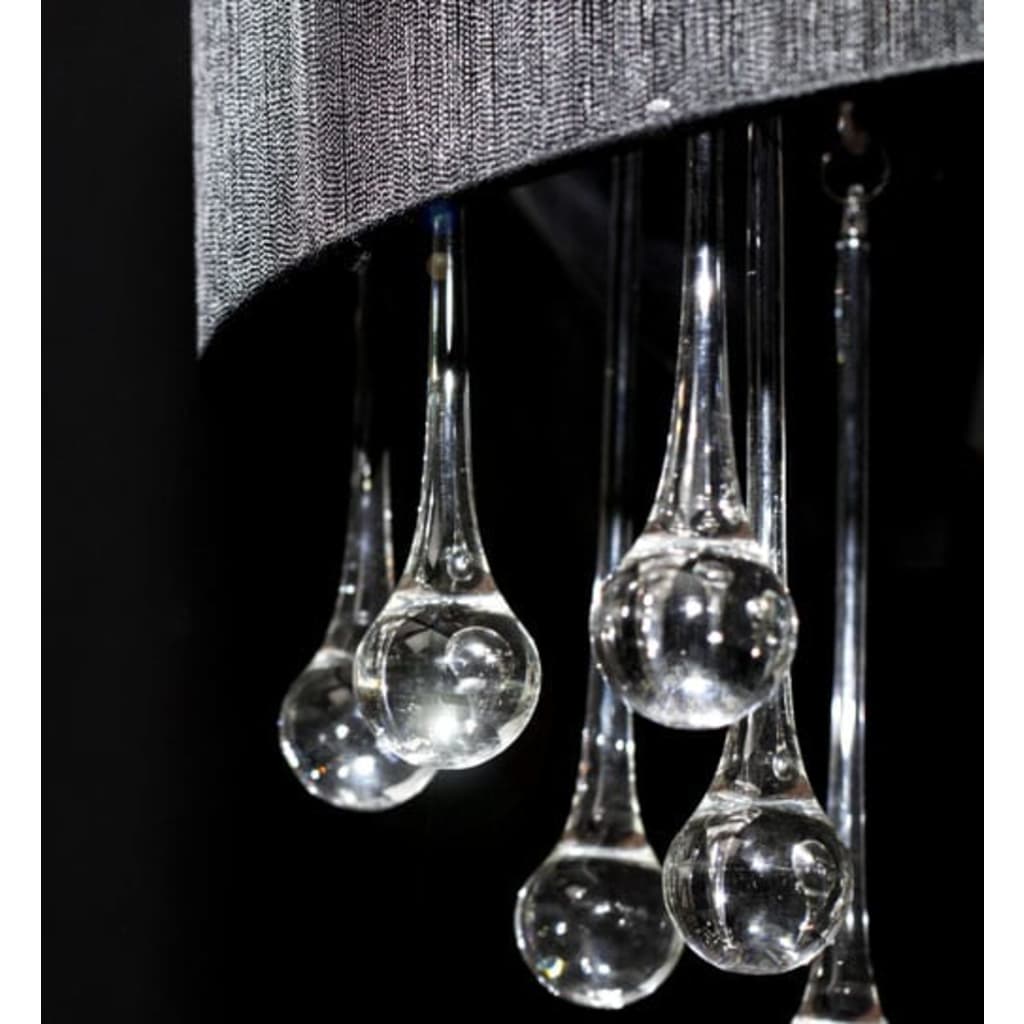 Crystal chandelier with 85 real black glass crystals