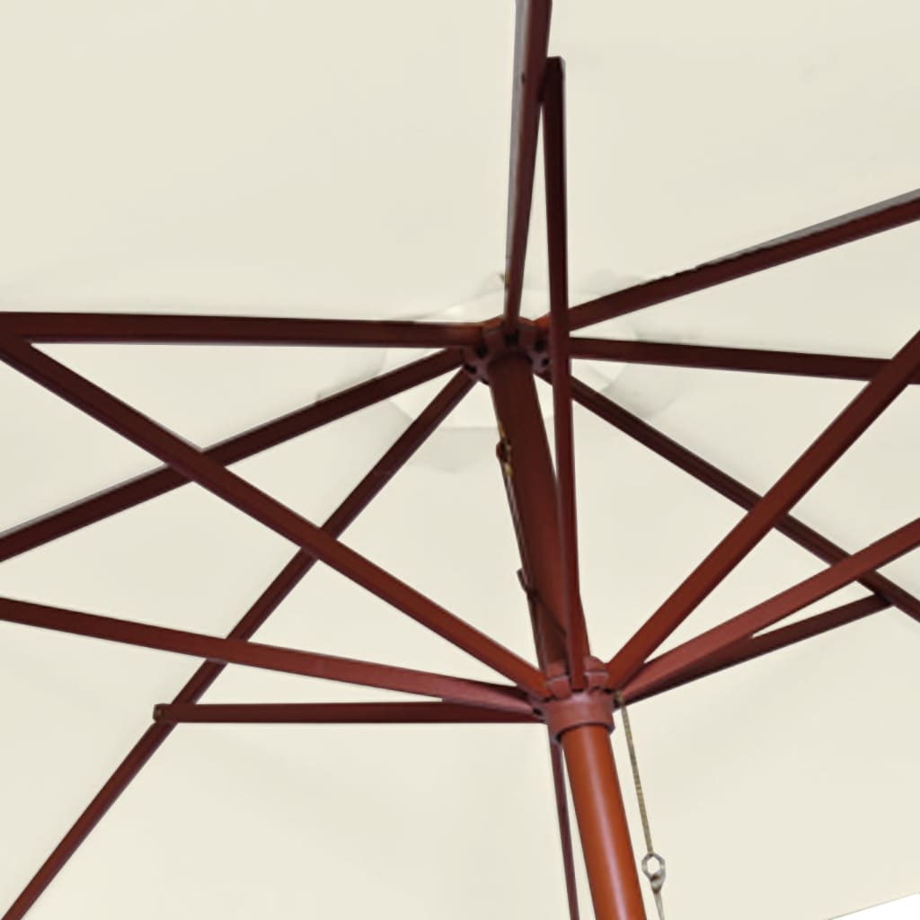 Parasol 300 x 258 cm sand white