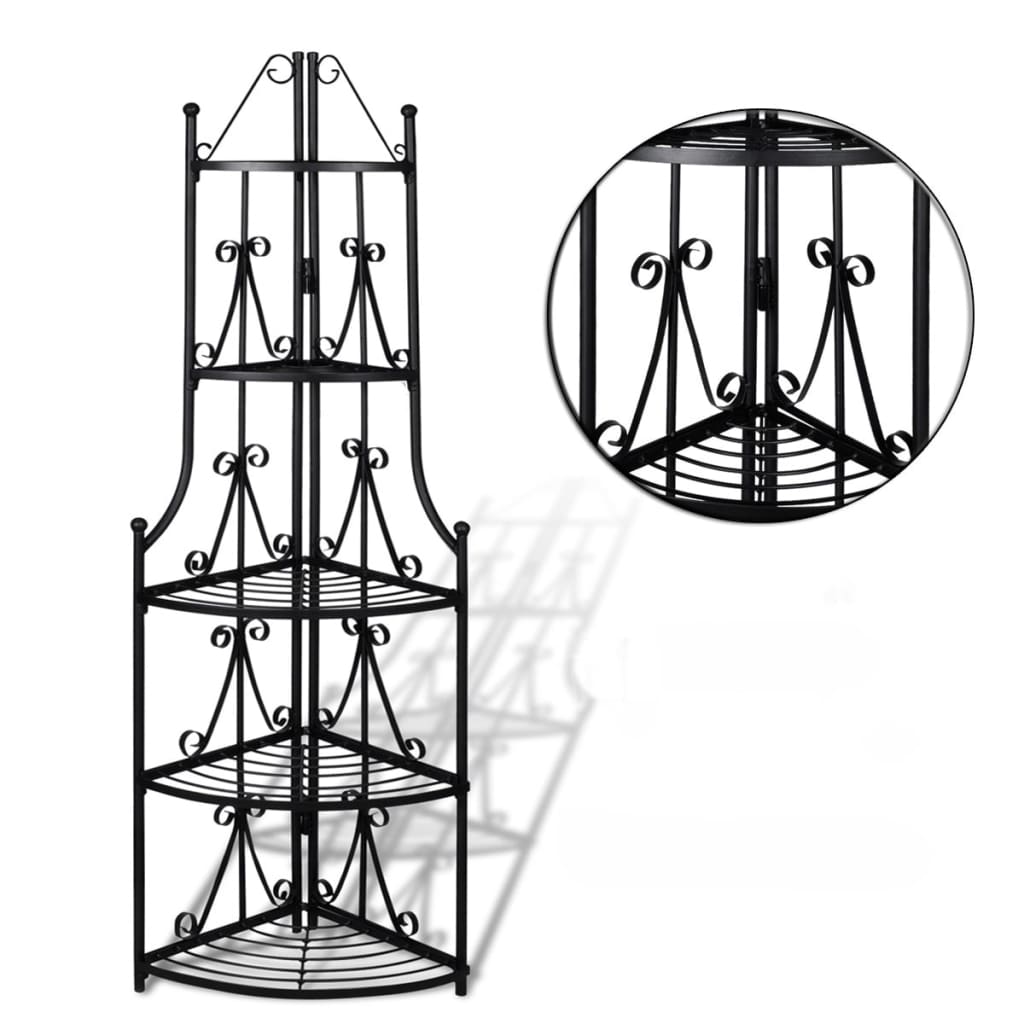 Plant stairs flower shelf standing shelf corner shelf black