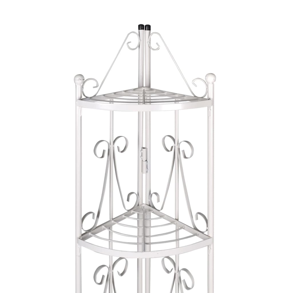 Plant stairs flower shelf standing shelf corner shelf flower stairs steel white