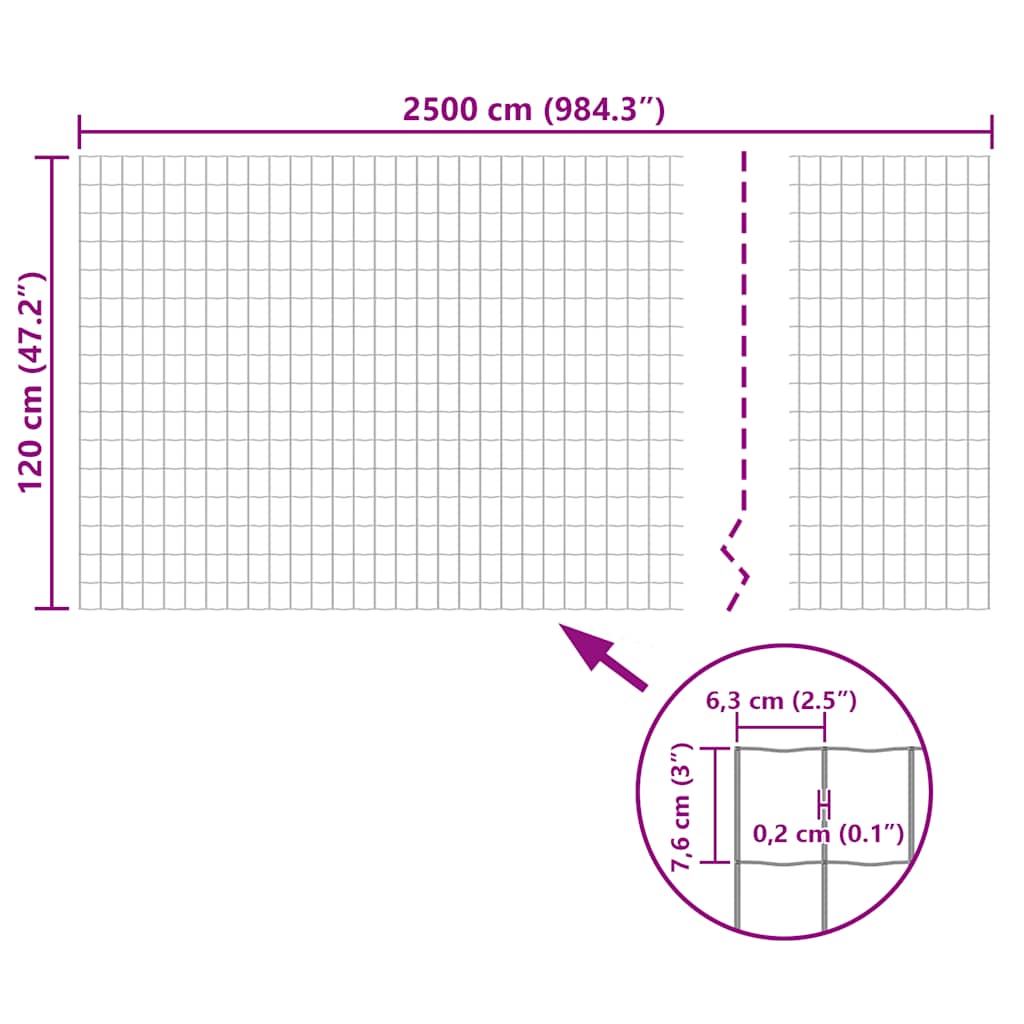 Gartenzaun Gitterzaun gitter 25x1,2m Maschendraht