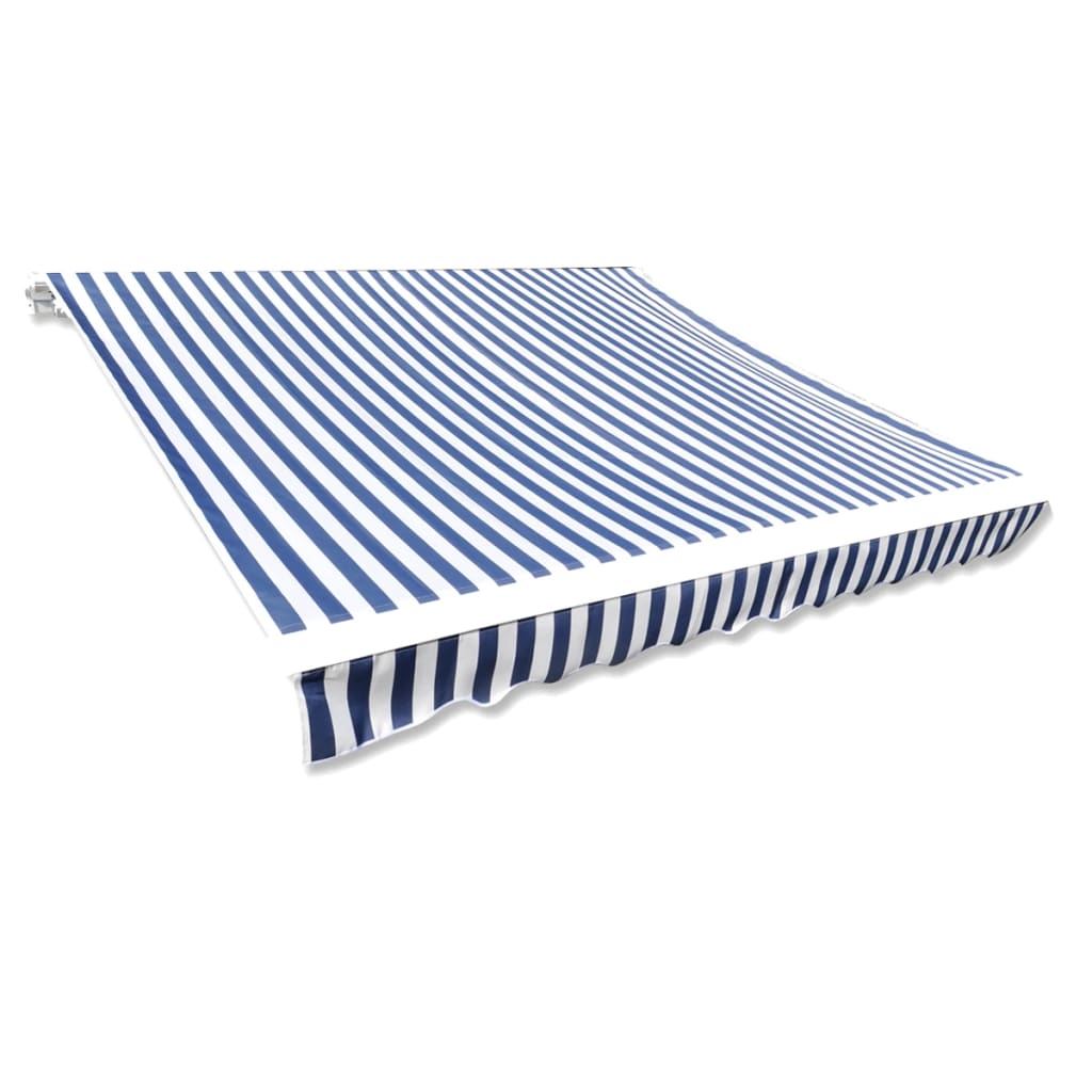 Markisenbespannung Canvas Blau & Weiß 3 x 2,5 m (ohne Rahmen)