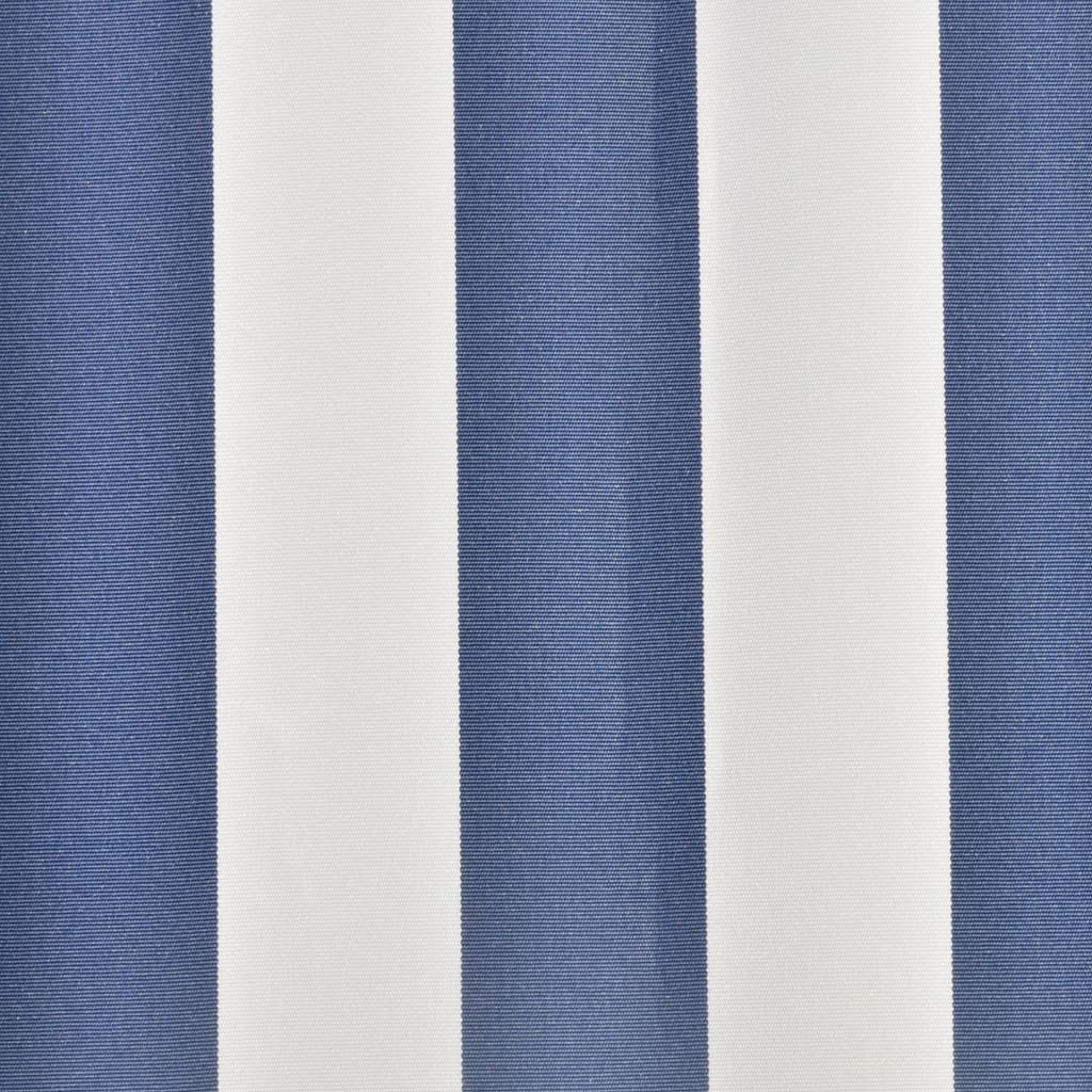 Markisenbespannung Canvas Blau & Weiß 6x3 m (ohne Rahmen)