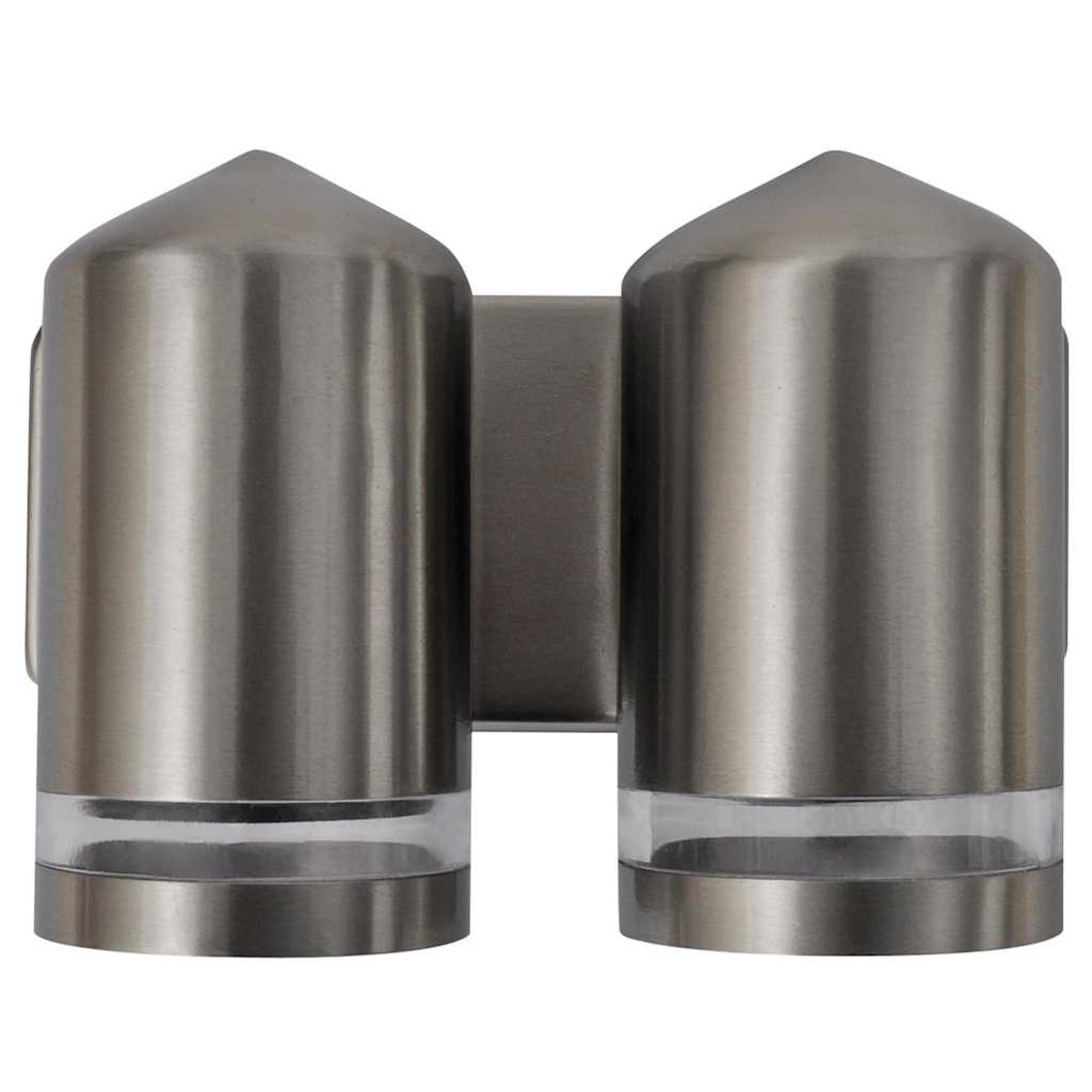 LED wall light stainless steel radiating downwards cone shape