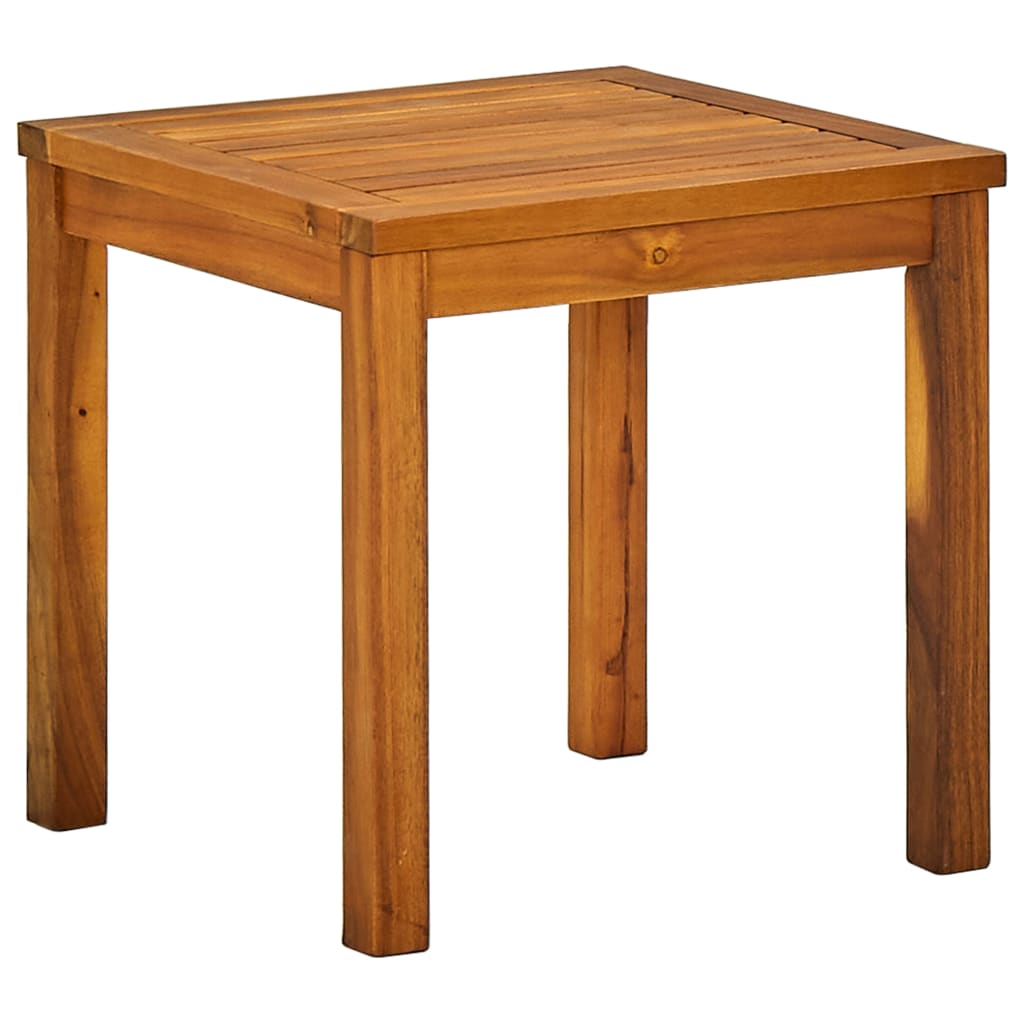 Sun lounger with table made of solid acacia wood and textilene