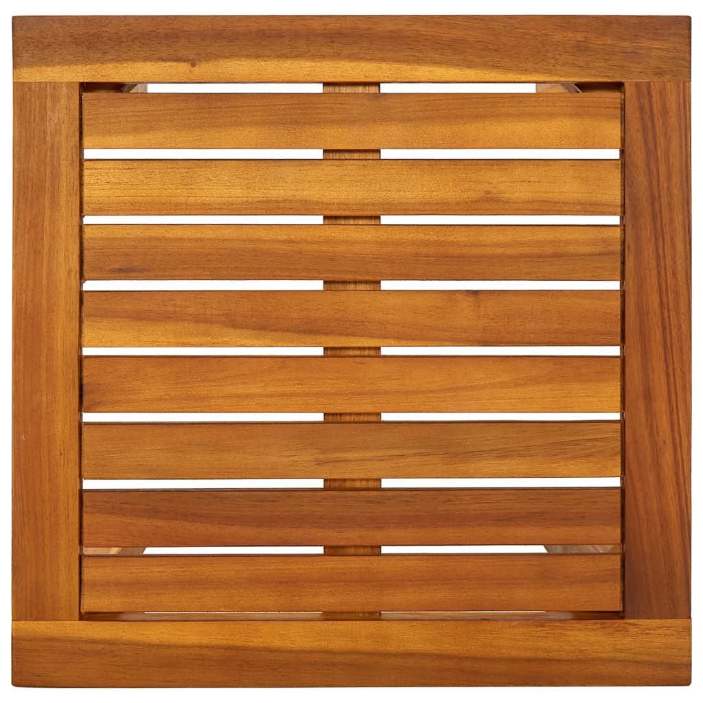 Sun lounger with table made of solid acacia wood and textilene
