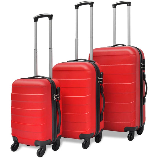 3 pcs. Hard case set red 45.5/55/66 cm