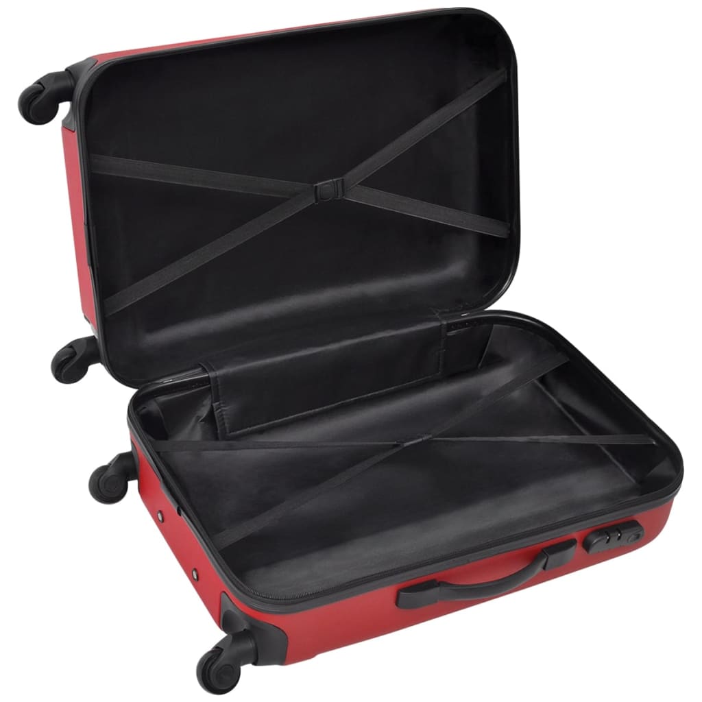 3 pcs. Hard case set red 45.5/55/66 cm