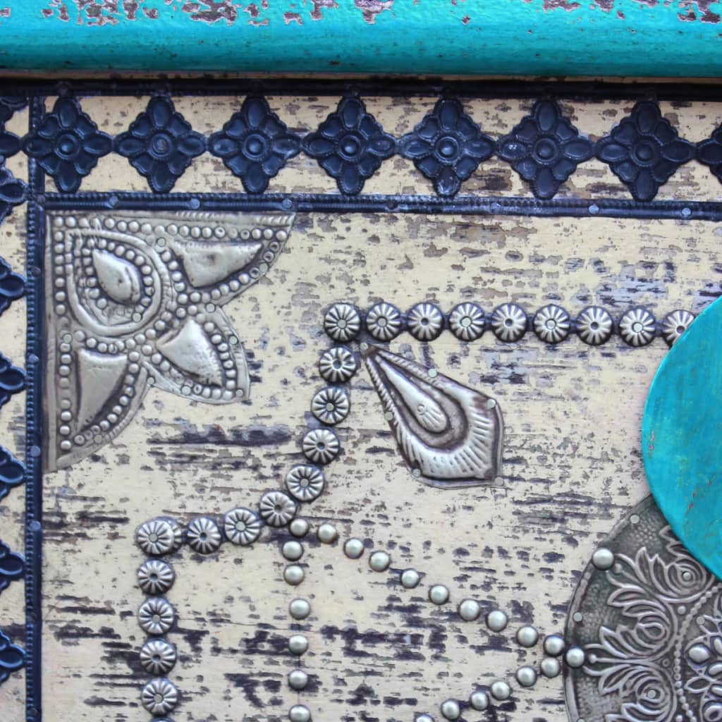 Storage chest blue mango wood 80x40x45 cm