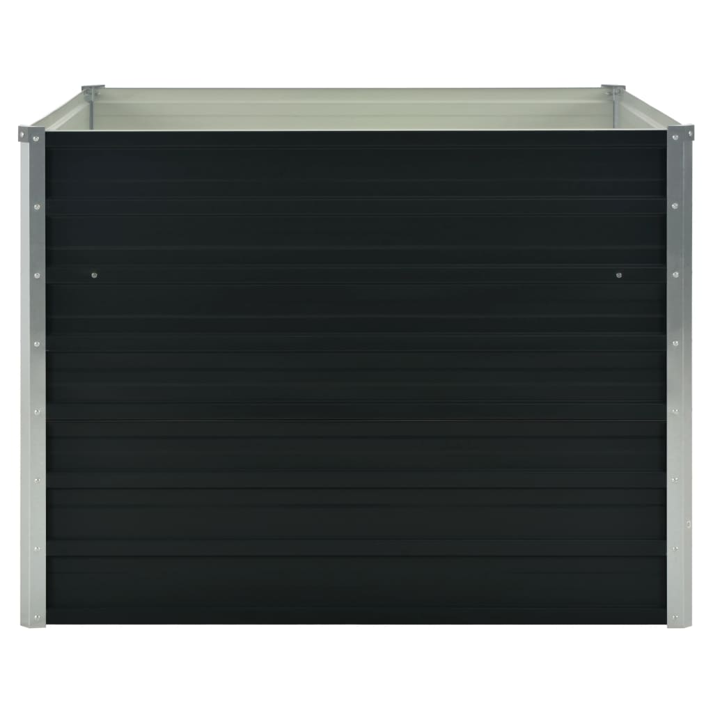 Raised bed anthracite 100 x 100 x 77 cm galvanized steel