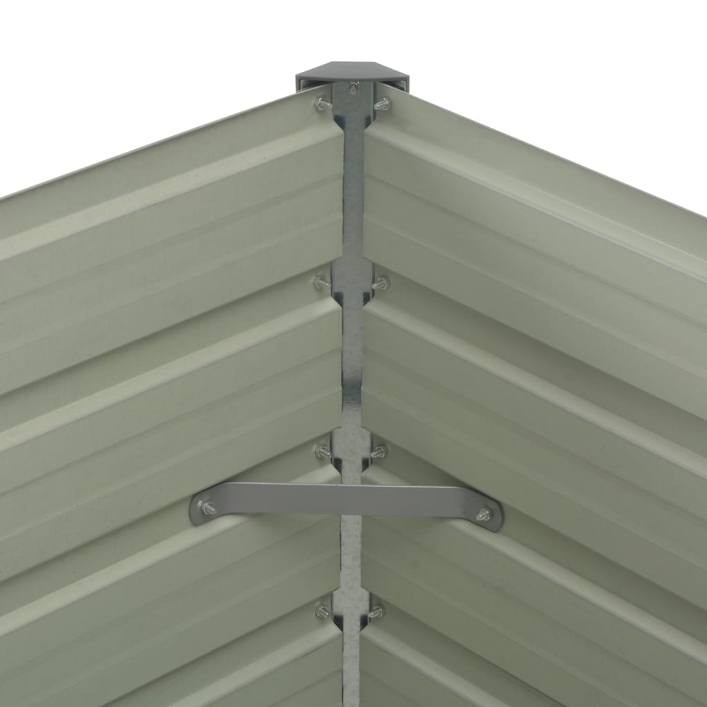 Raised bed anthracite 100 x 100 x 77 cm galvanized steel