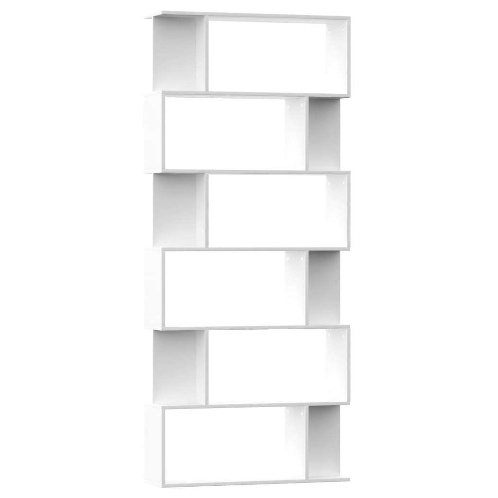 Bookcase/room divider white 80x24x192 cm made of wood