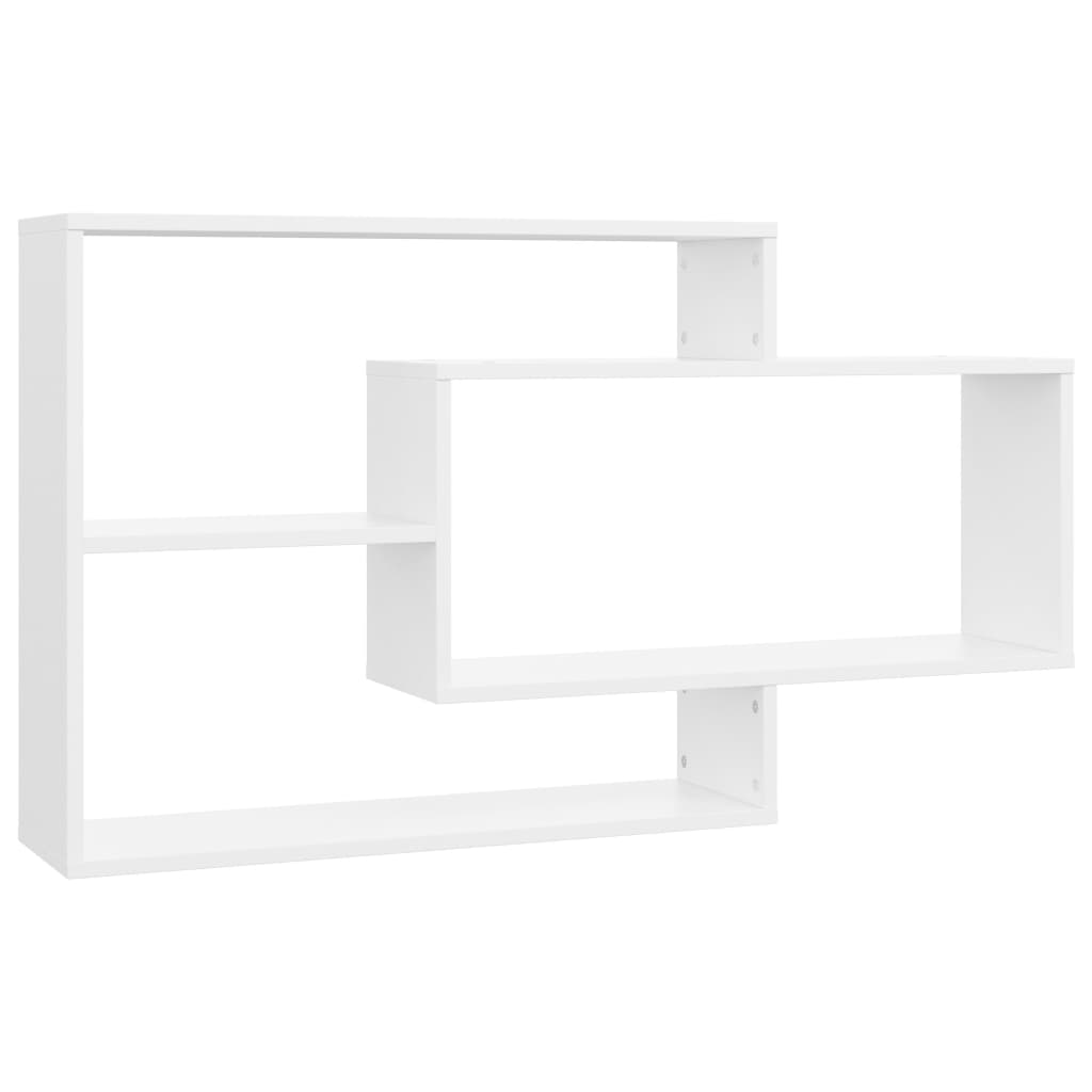 Wall shelves white 104x20x58.5 cm made of wood