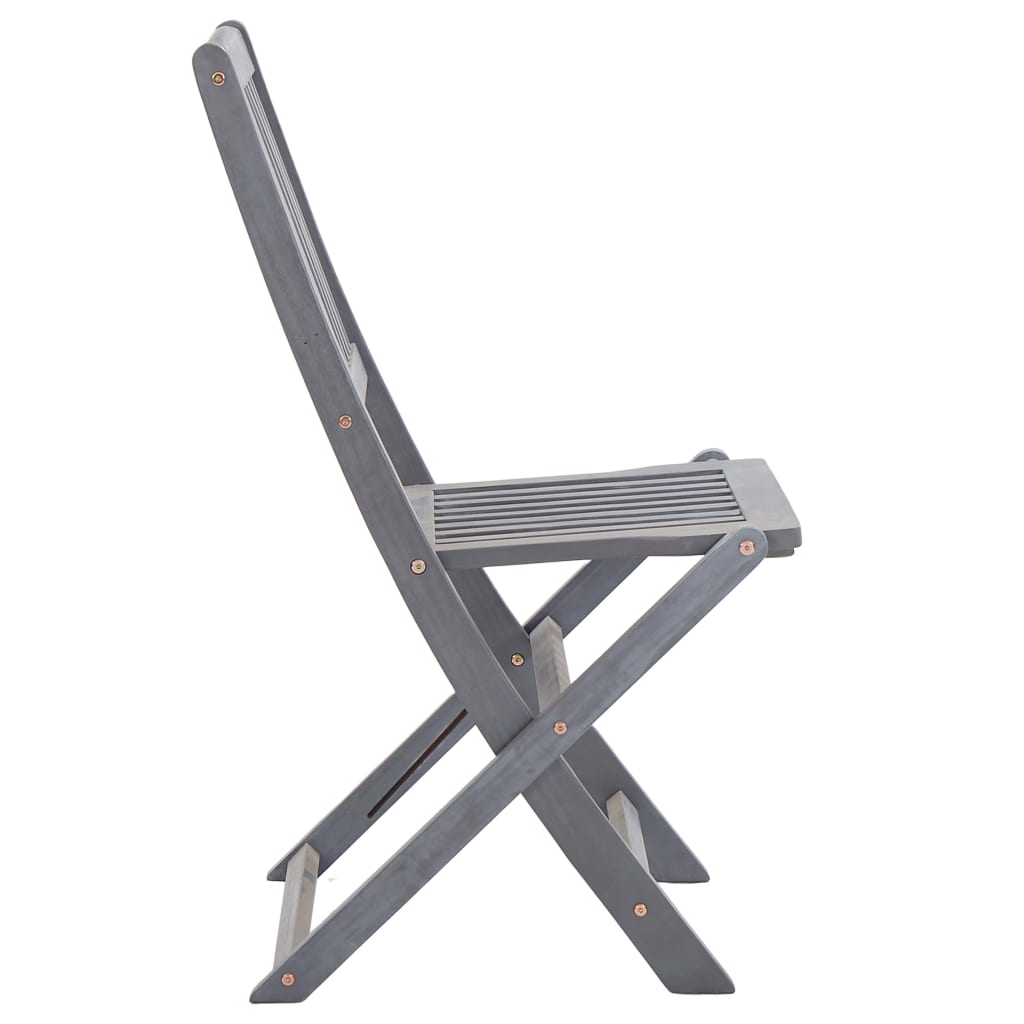 Folding garden chairs 4 pcs. Solid acacia wood