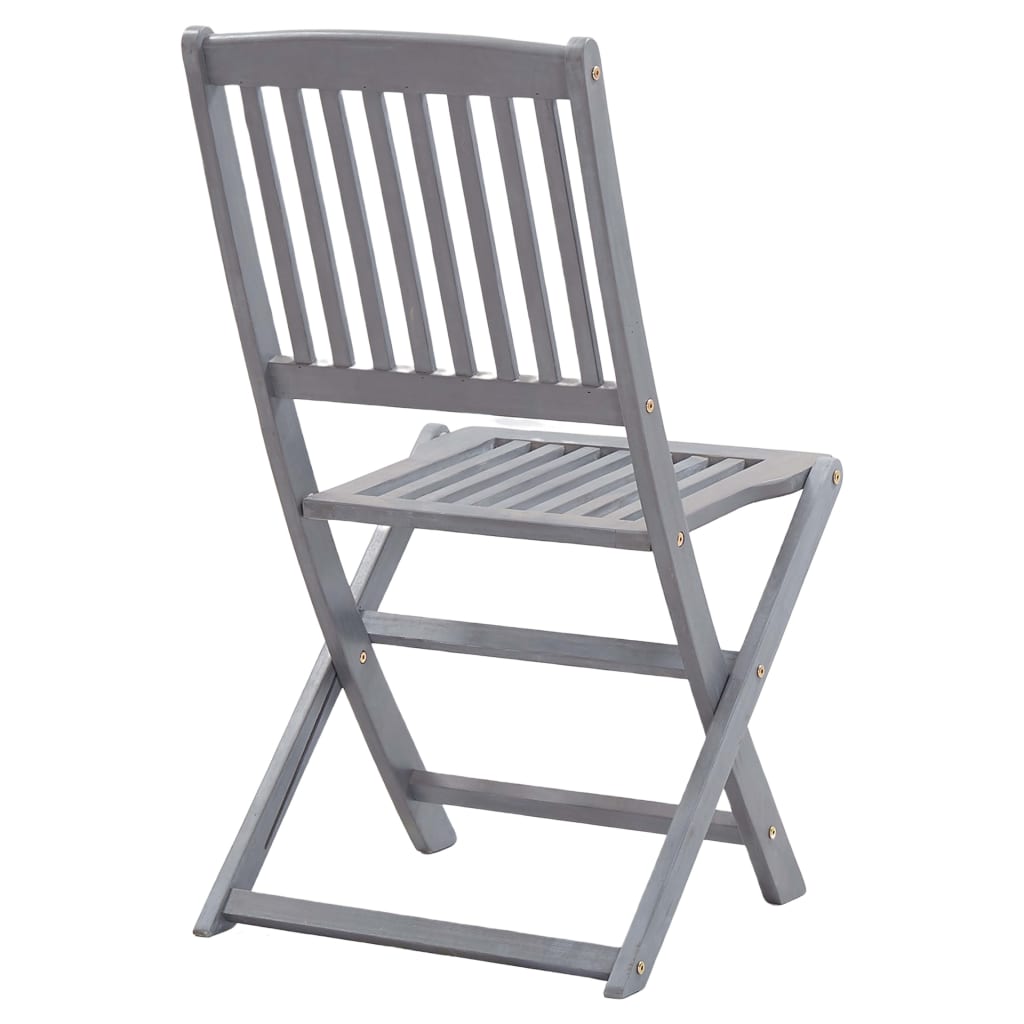 Folding garden chairs 4 pcs. Solid acacia wood