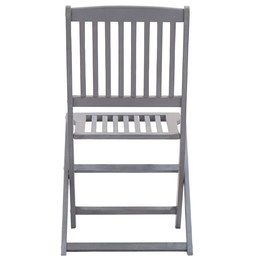 Folding garden chairs 4 pcs. Solid acacia wood