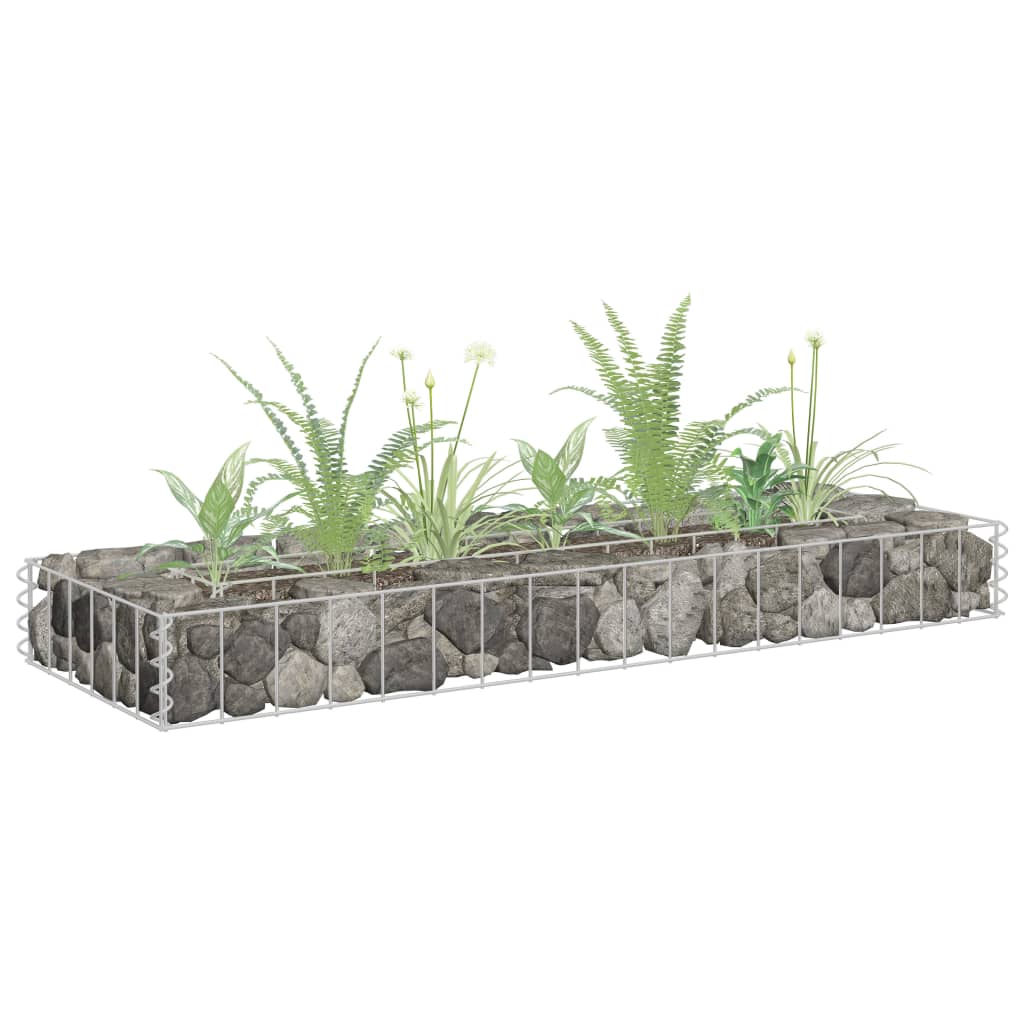 Gabion raised bed galvanized steel 90x30x10 cm