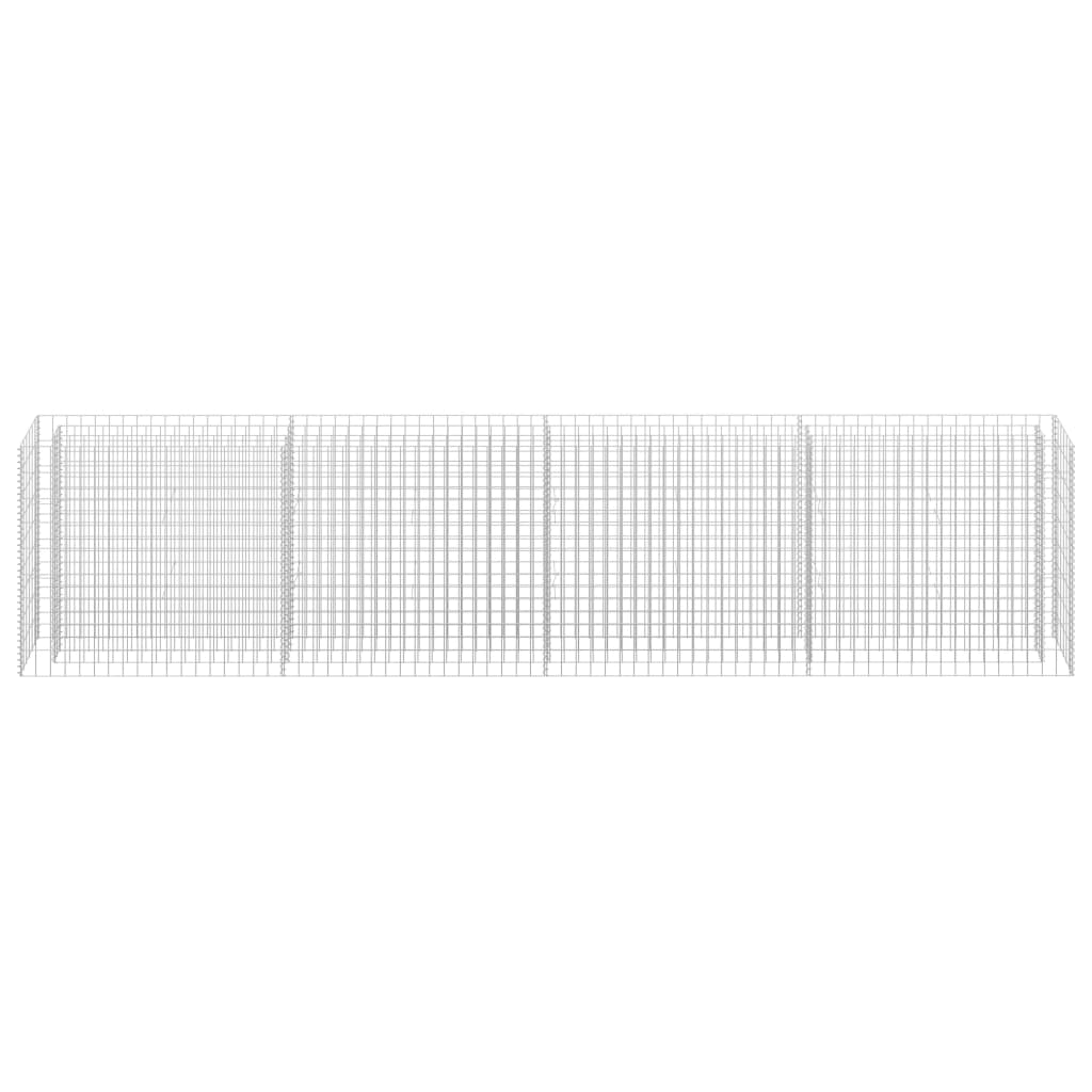 Gabionen-Hochbeet Verzinkter Stahl 360×30×90 cm