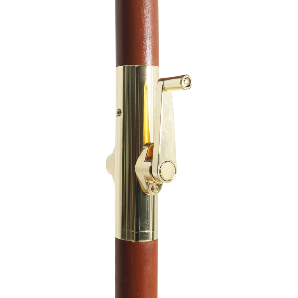 Parasol with wooden pole 300 x 258 cm black