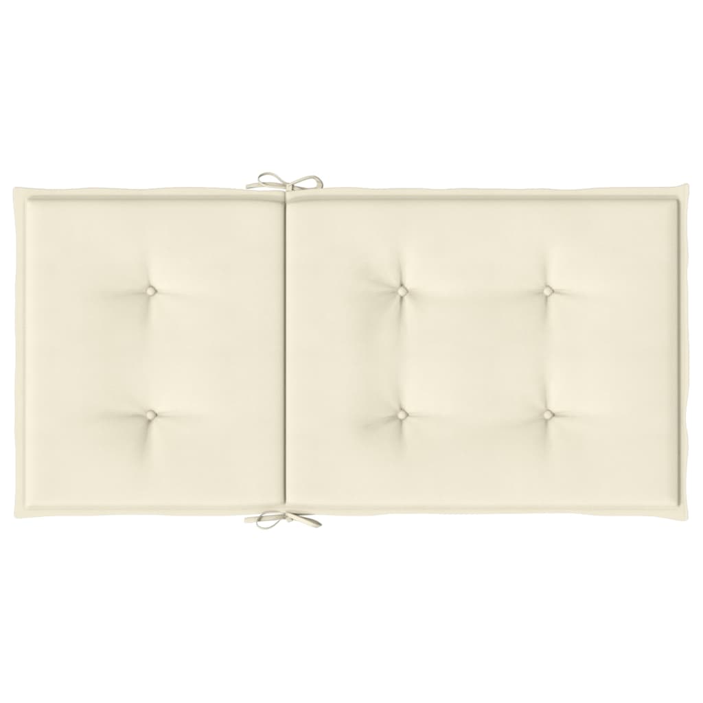 Gartenstuhlauflagen für Niedriglehner 2 Stk. Creme 100x50x3 cm