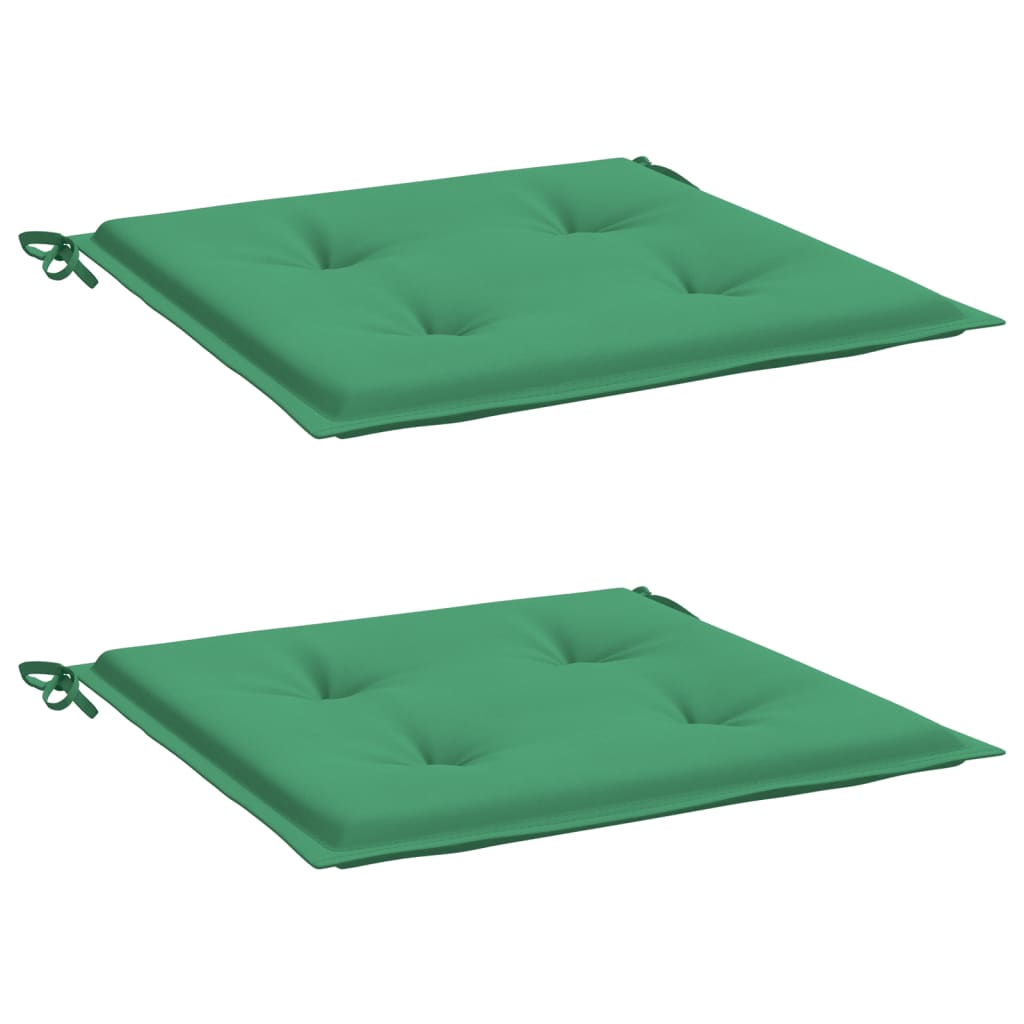 Garden chair cushions 2 pcs. Green 50x50x3 cm Oxford fabric