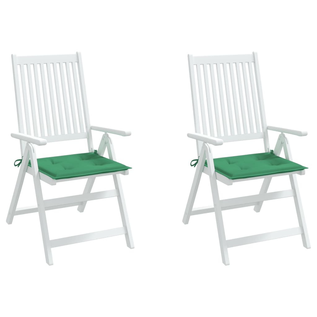 Garden chair cushions 2 pcs. Green 50x50x3 cm Oxford fabric