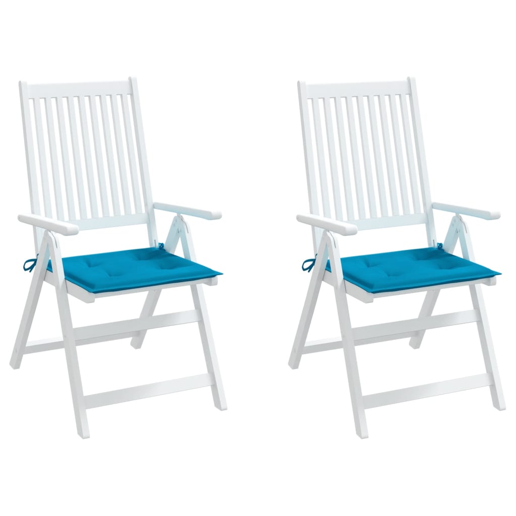 Coussins de chaise de jardin 2 pcs Bleu 50x50x3 cm Tissu Oxford