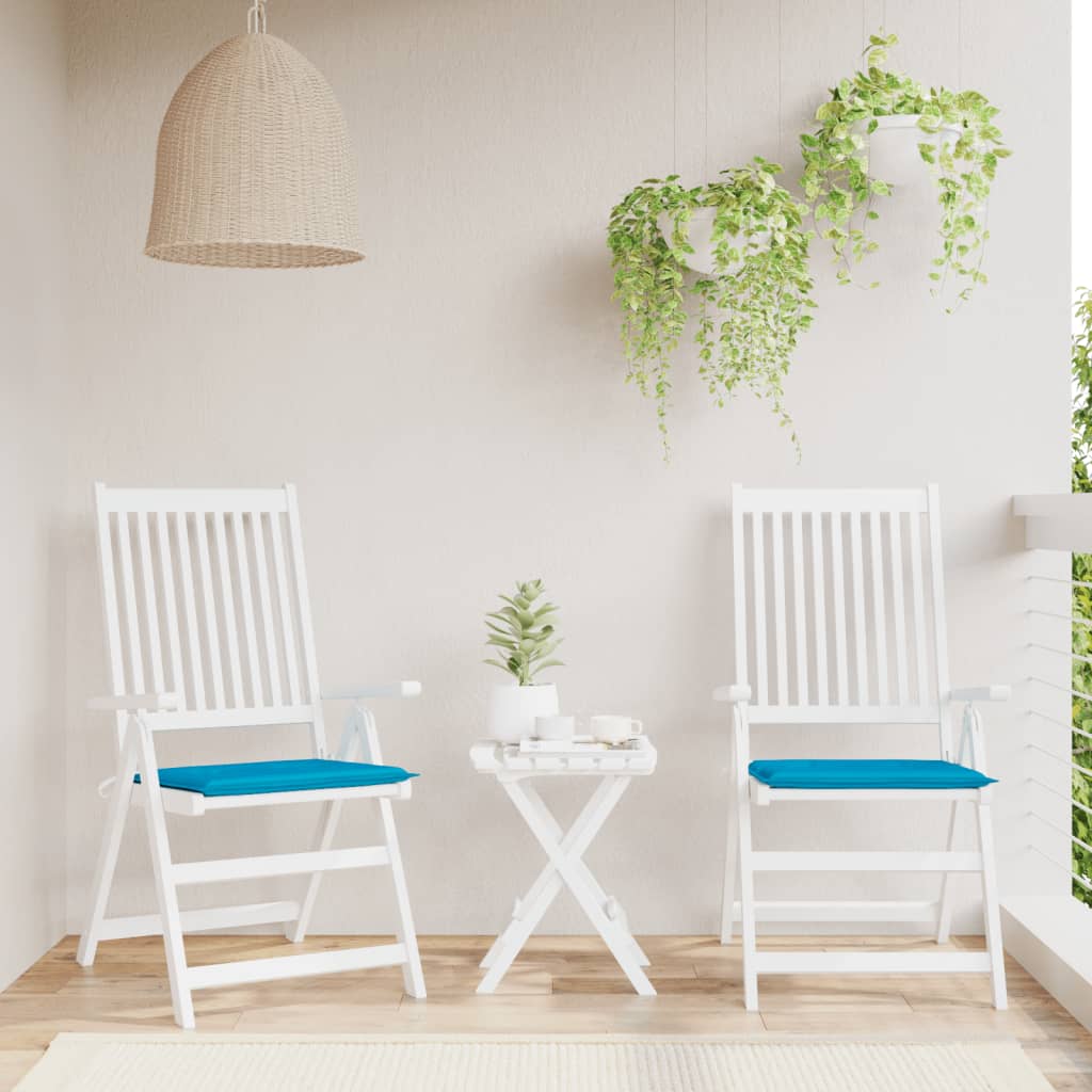 Coussins de chaise de jardin 2 pcs Bleu 50x50x3 cm Tissu Oxford