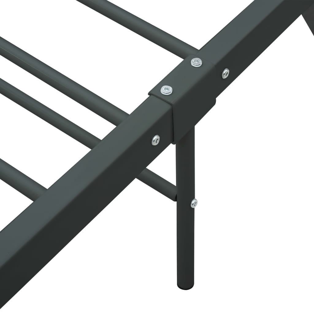 Bettgestell ohne Matratze Grau Metall 140×200 cm