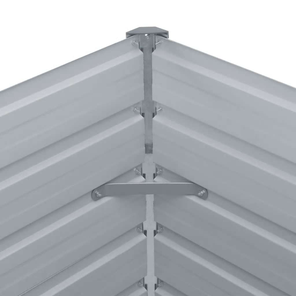 Hochbeet Verzinkter Stahl 240x40x77 cm Grau