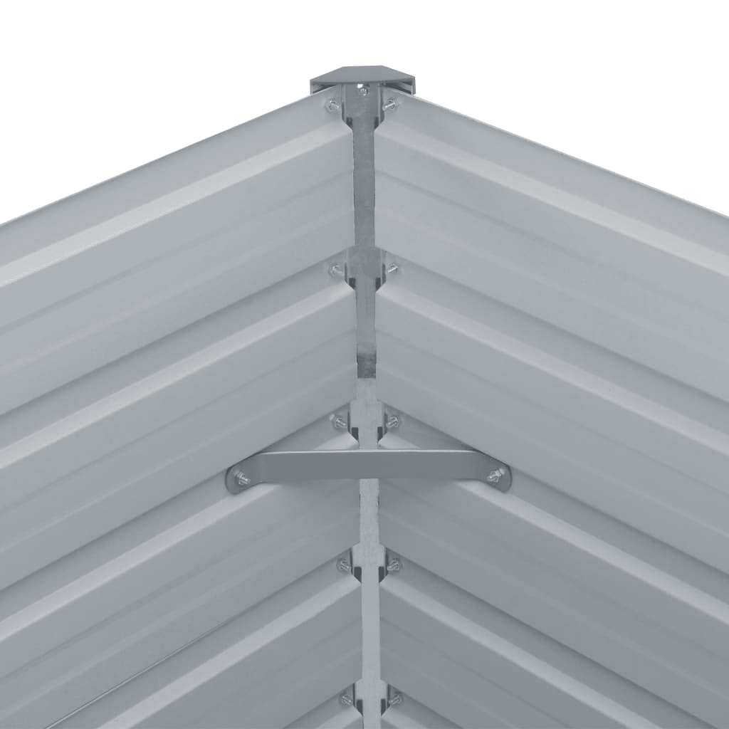 Garten-Hochbeet Verzinkter Stahl 400×80×77 cm Grau