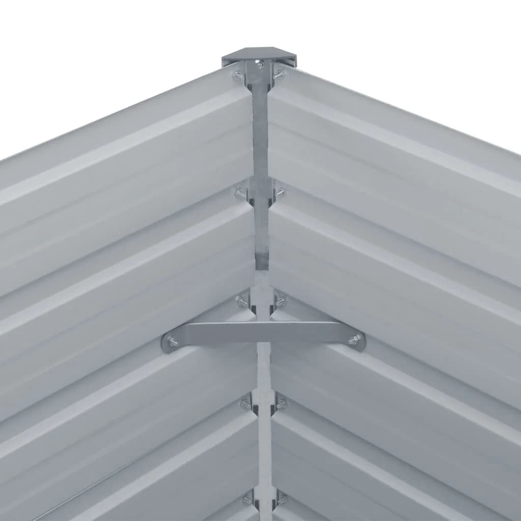 Garten-Hochbeet Verzinkter Stahl 480x80x45 cm Grau