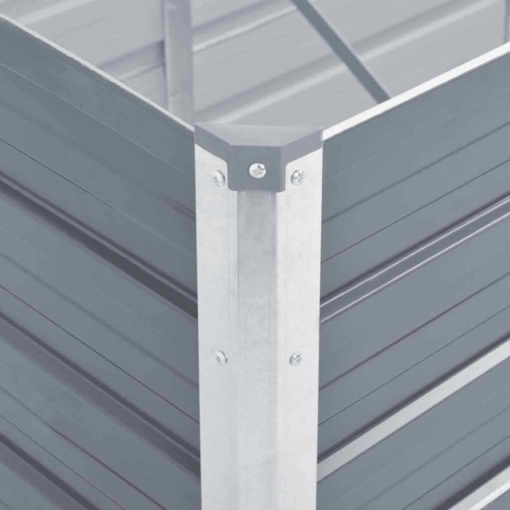 Garten-Hochbeet Verzinkter Stahl 600x80x45 cm Grau