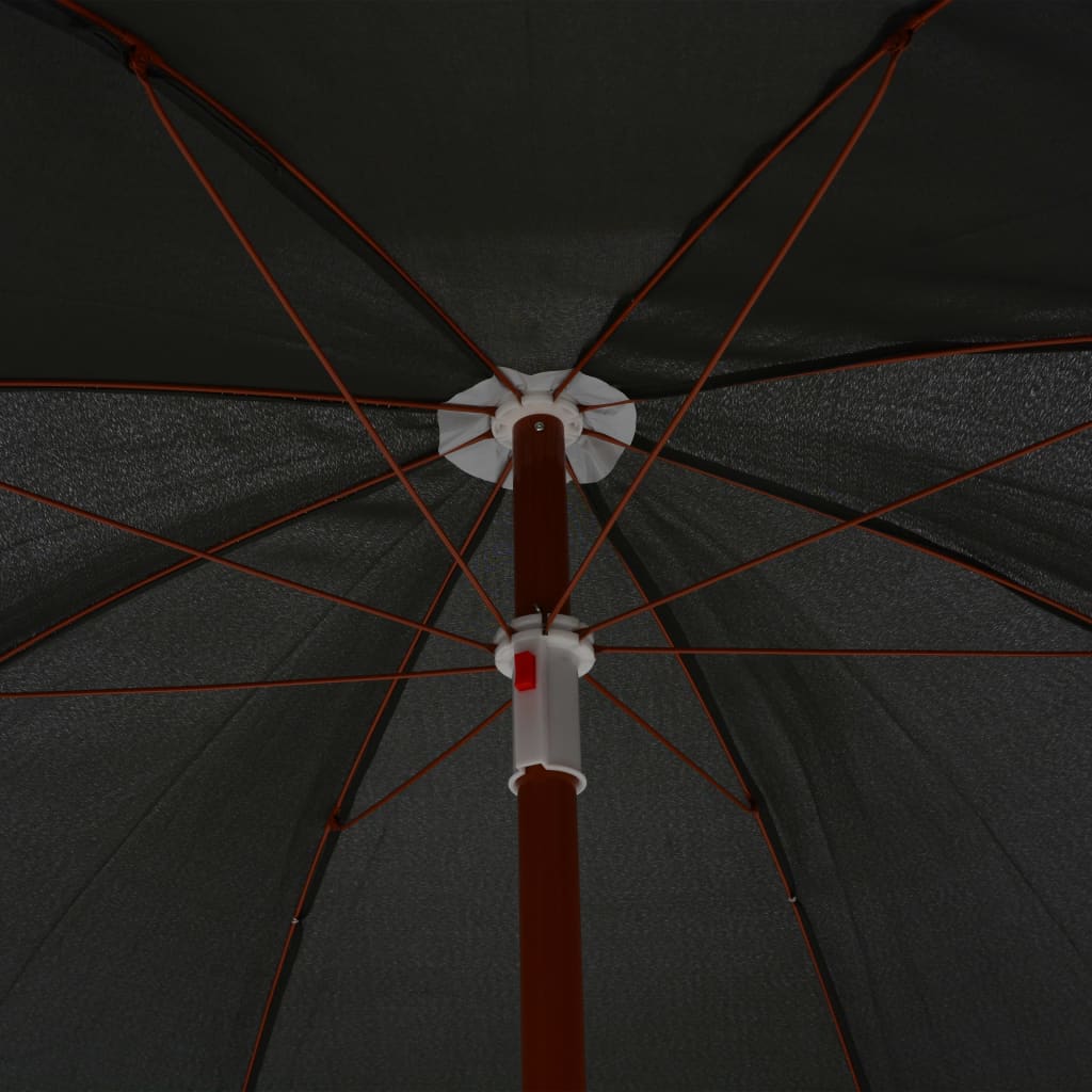 Parasol with steel pole 180 cm anthracite