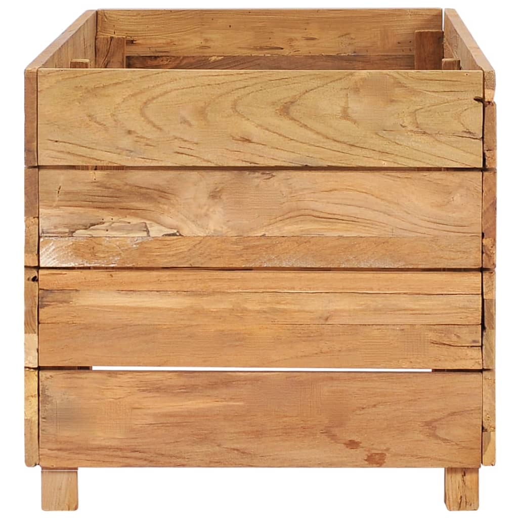 Hochbeet 100x40x38 cm Massivholz Teak und Stahl