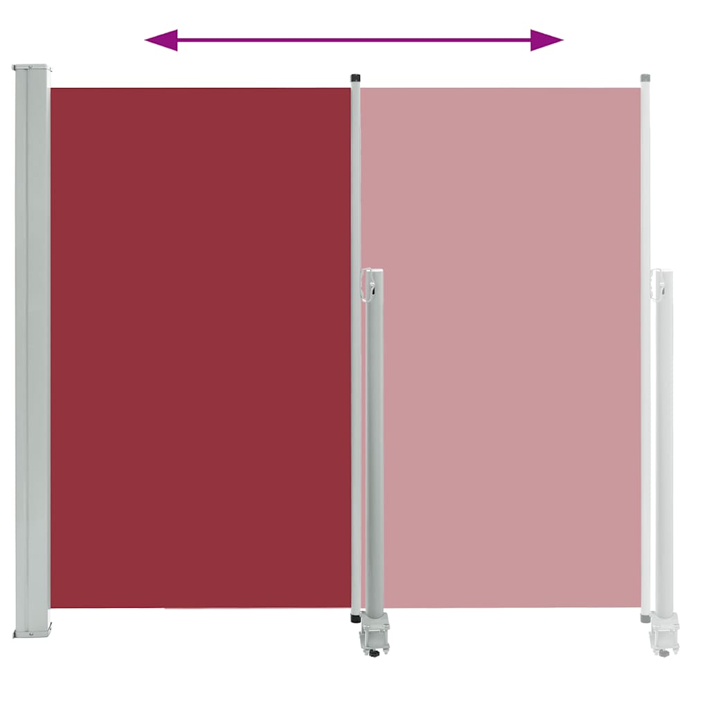 Ausziehbare Seitenmarkise 140 x 300 cm Rot
