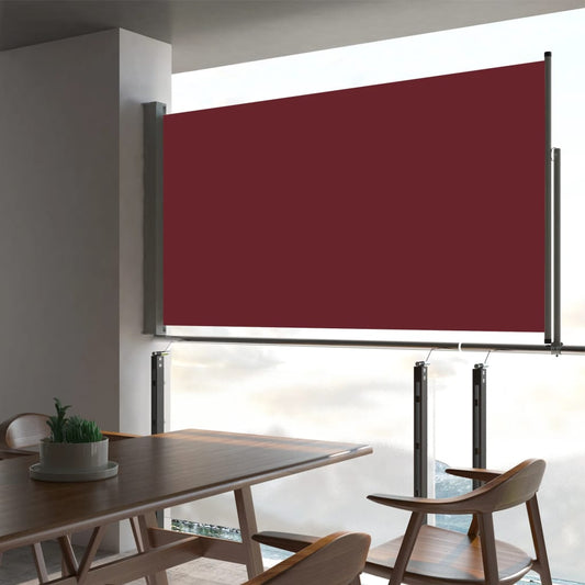 Extendable side awning 160x300 cm red