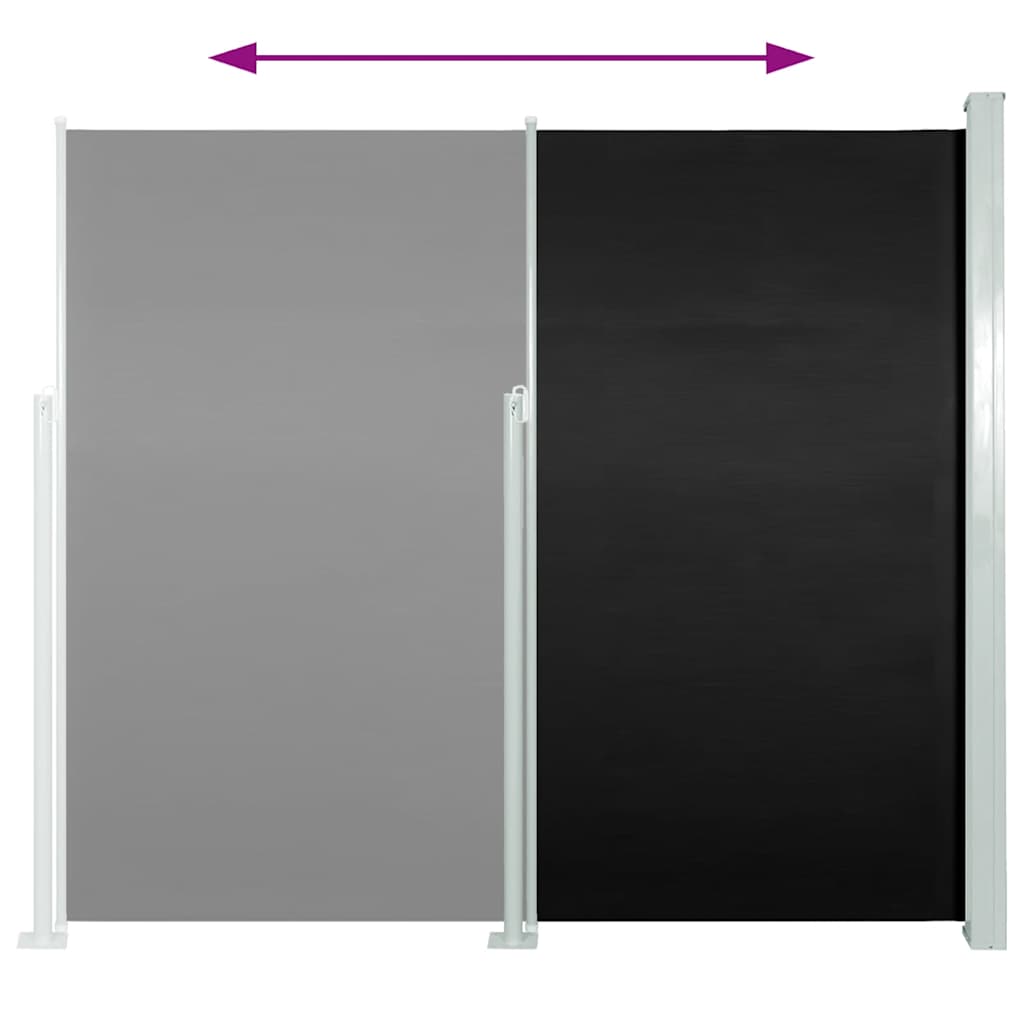 Ausziehbare Seitenmarkise 170×300 cm Schwarz