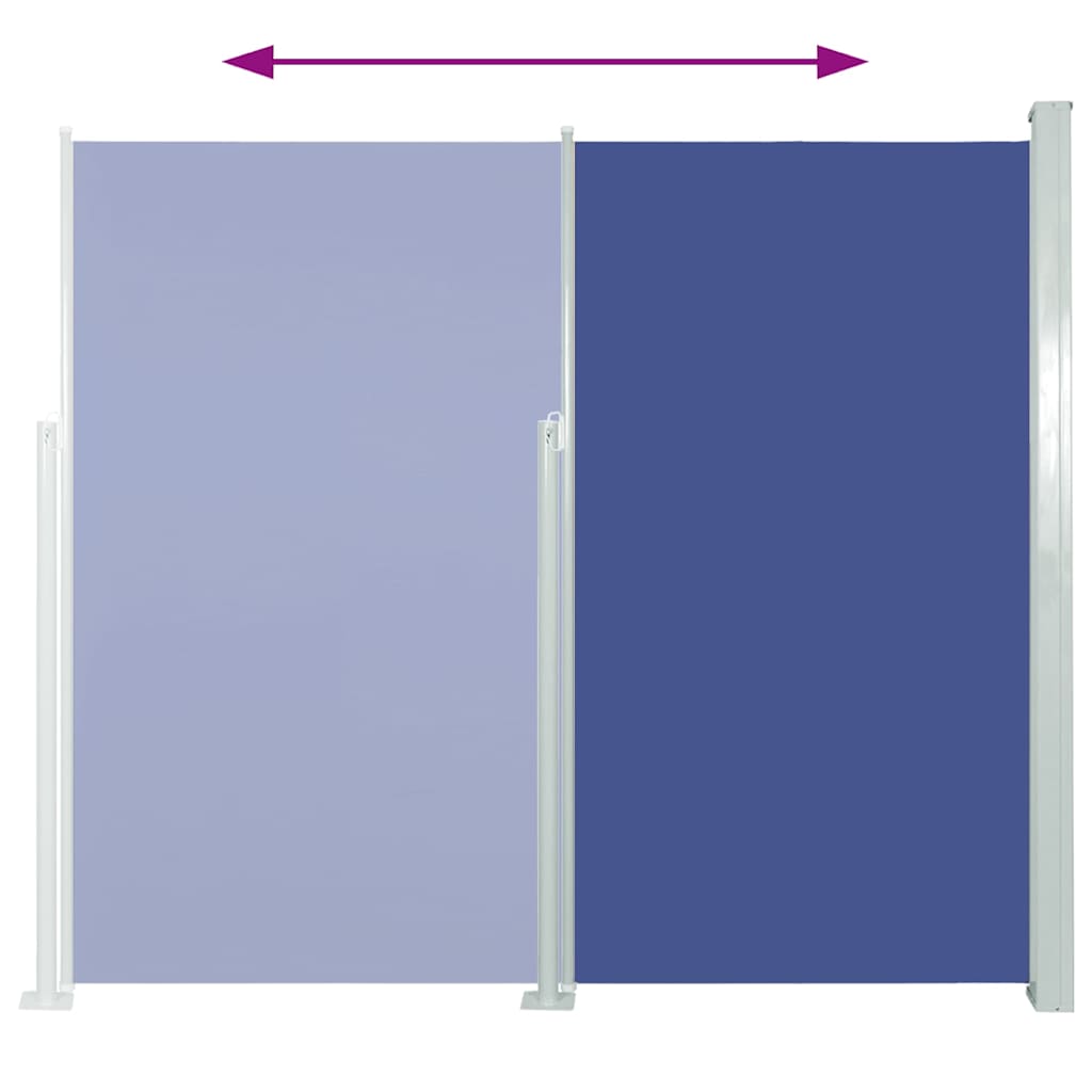 Ausziehbare Seitenmarkise 170×300 cm Blau