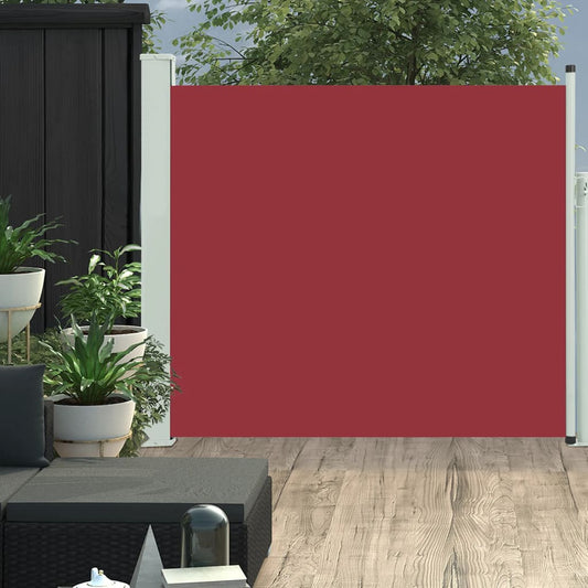 Extendable side awning 100x300 cm red