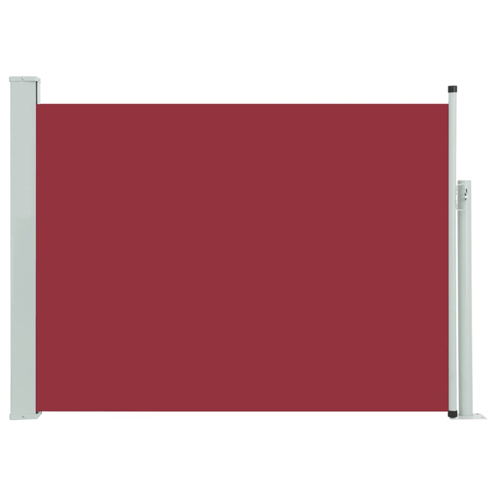 Extendable side awning 100×500 cm red