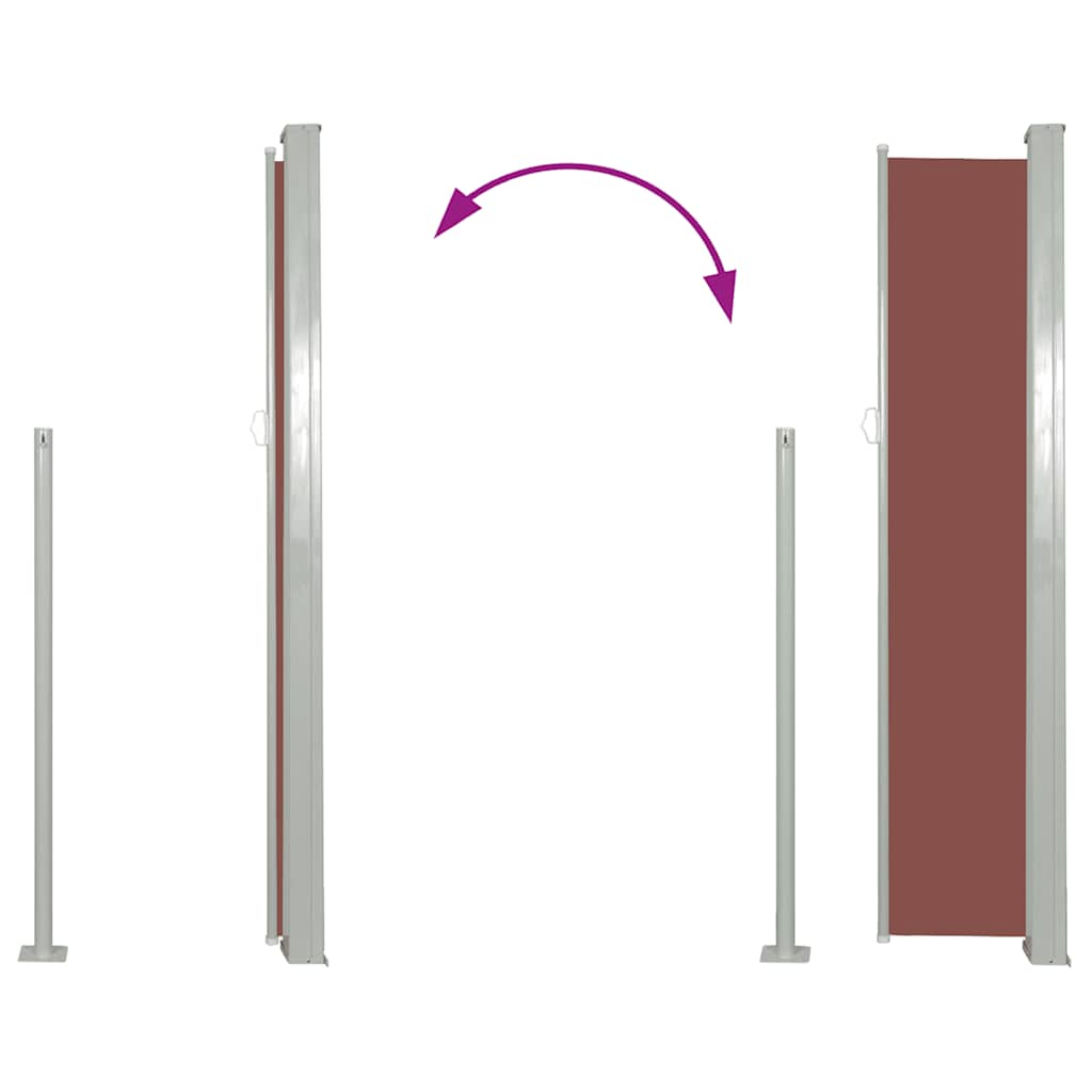 Ausziehbare Seitenmarkise 100×500 cm Braun