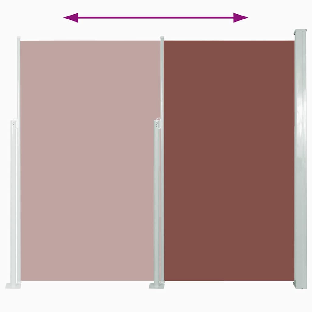Ausziehbare Seitenmarkise 100×500 cm Braun