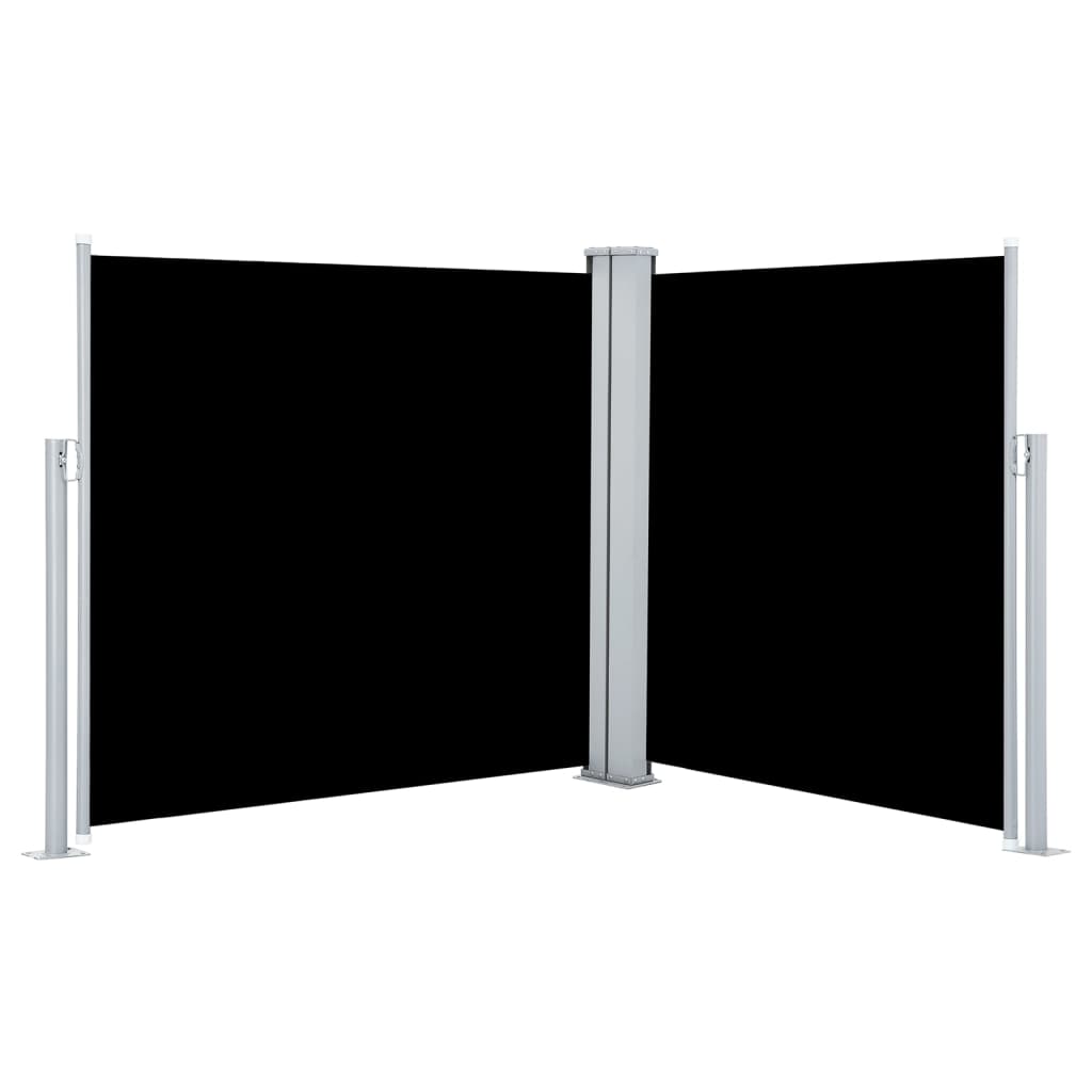 Store latéral extensible noir 100 x 600 cm