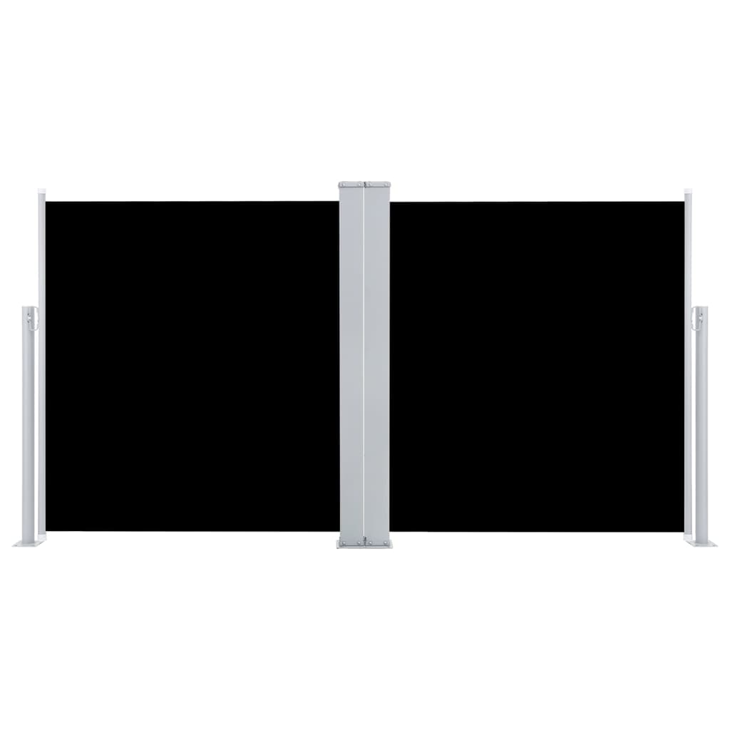 Store latéral extensible noir 100 x 600 cm