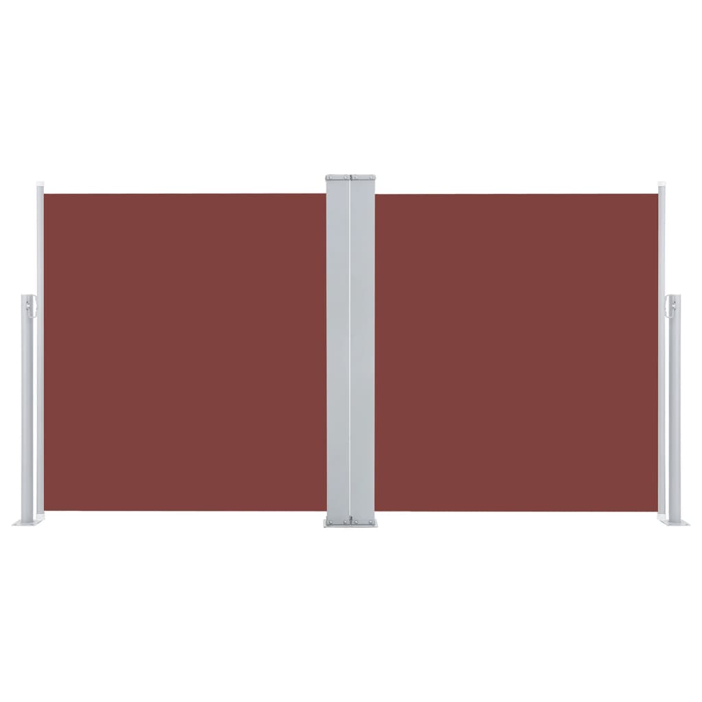 Store latéral extensible marron 100 x 600 cm